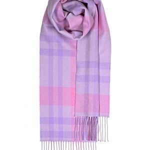 lochcarron Of Scotland...Pink and Purple Checkered Scarf